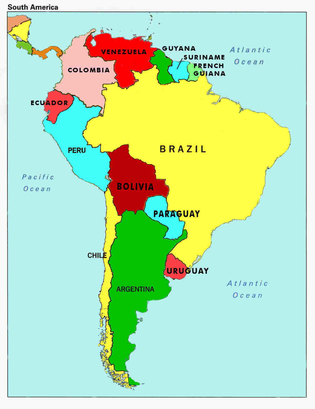 Download this Map South America picture